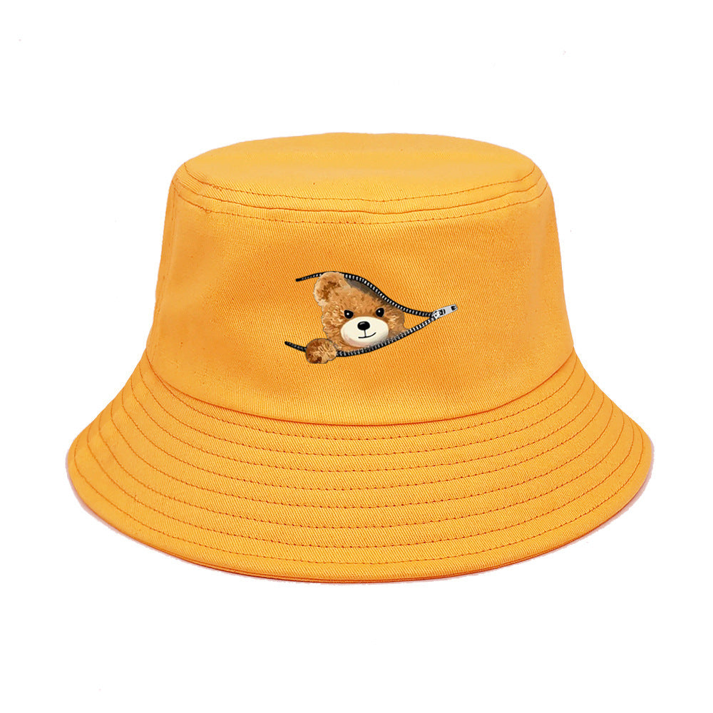 Wholesale New Printed Bear Bucket Hat